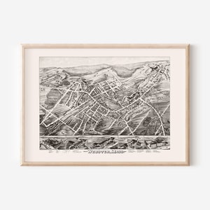 WEBSTER KARTE DRUCKEN, Antike Webster Mass Karte, Antike Karte Druck, Historische Kunst, Wohnzimmer Dekor, Vogelschau Karte