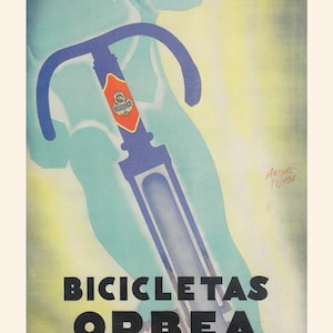 Italian Bicycle Poster Vintage Art Deco Poster Cycling Poster Bike Poster Giclee Print Bicycle Print Cycling Print Ikea Ribba image 7