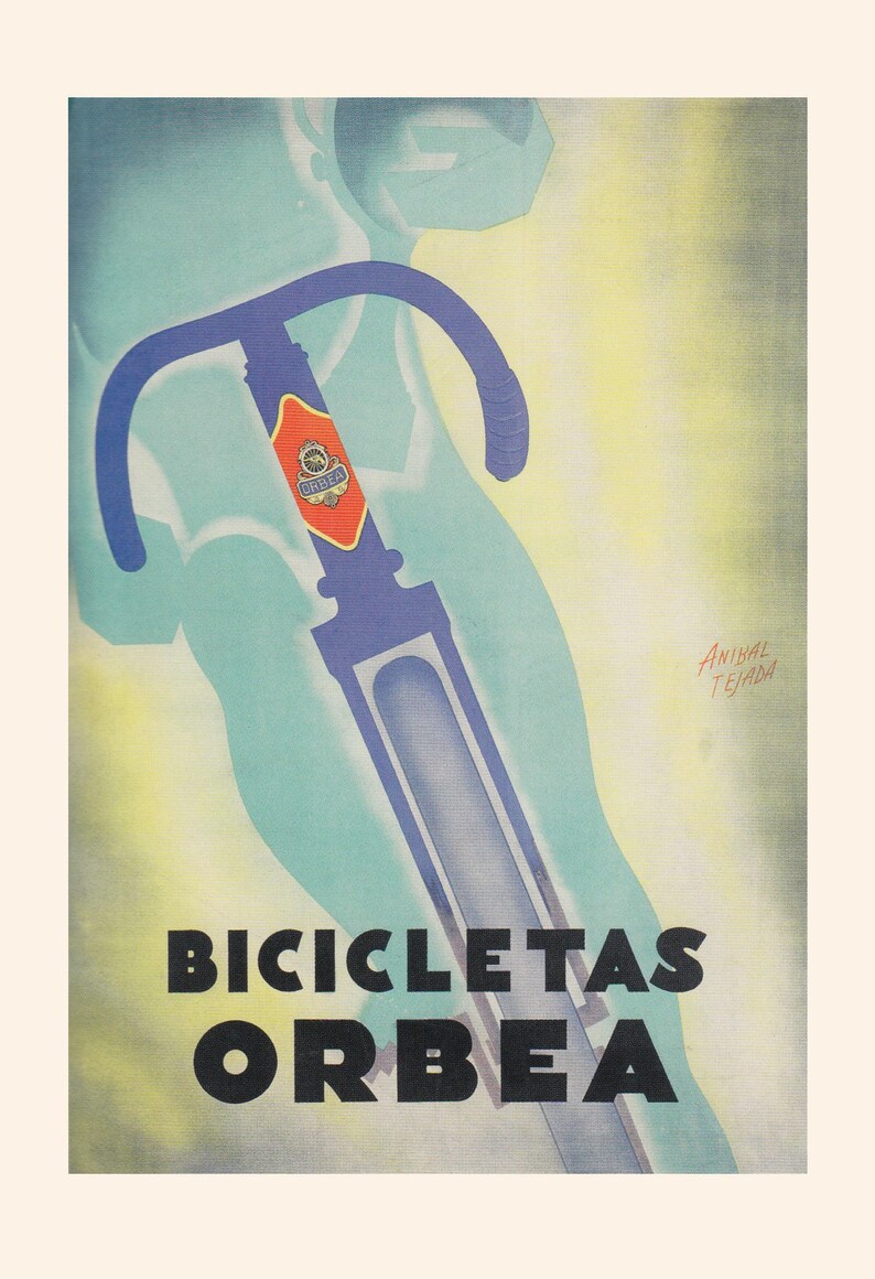 Italian Bicycle Poster Vintage Art Deco Poster Cycling Poster Bike Poster Giclee Print Bicycle Print Cycling Print Ikea Ribba image 7