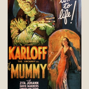 CLASSIC MOVIE POSTER, Boris Karloff Poster, the Mummy Movie Poster ...