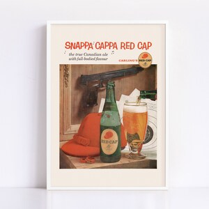 VINTAGE BEER AD, Canadian Beer Ad, Retro Mid-Century Ad, High Quality Reproduction, 1950s Retro Ad
