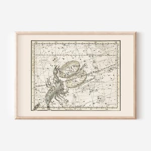 SCORPIO SIGN MAP Print, Zodiac Sign Print, Zodiac Sign Gift, Constellation Wall Art Zodiac Wall Art Astrology Map Star Map 画像 1