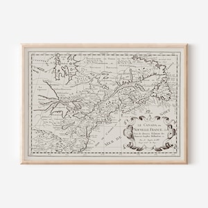CARTE ANTIQUE DU CANADA, carte historique du Canada, Nouvelle-France, Montréal, Québec, Hochelaga, décoration d'intérieur carte ancienne, années 1900