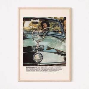 CLASSIC CAR AD, Vintage Car Poster, Retro Car Ad, Mid Century Ad, 50s Car Poster, Luxury Car Ad, Retro Car Print, Ribba
