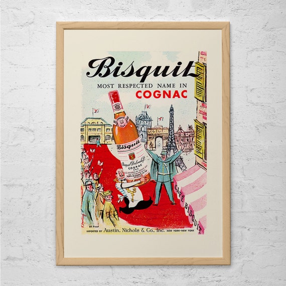 VINTAGE COGNAC AD Retro Bar Art Print Vintage Bar Poster | Etsy