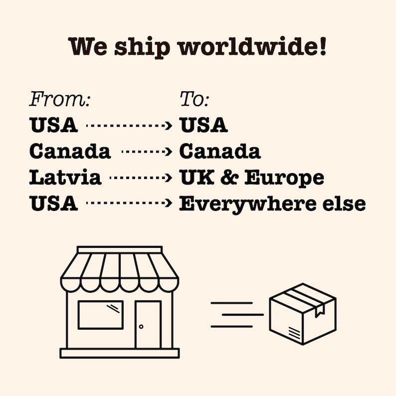 we ship world wide from usa to usa