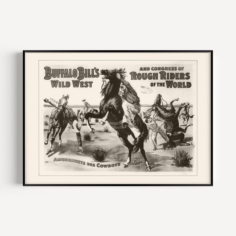 WILD WEST POSTER Buffalo Bill Print Amusement Des Cowboys - Etsy