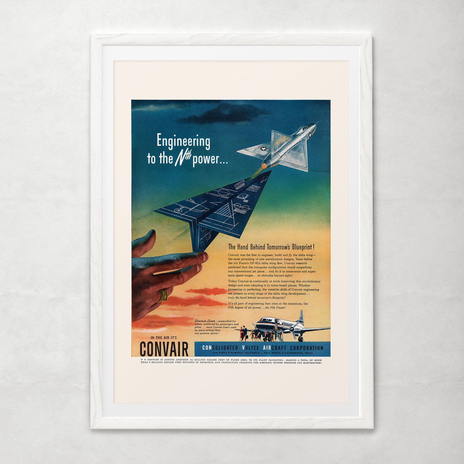 RETRO AIRPLANE POSTER Vintage Jet Airliner Poster Etsy