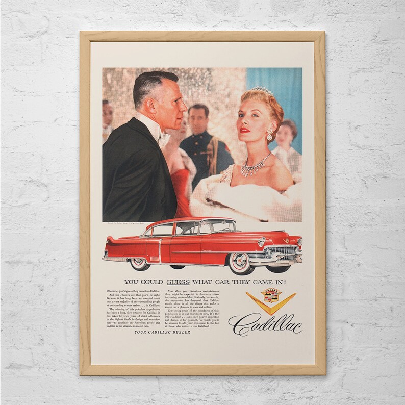 RICH PEOPLE CAR Ad Vintage Automobile Ad Retro Car Poster ...