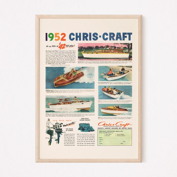 Vintage Chris Craft Wall clock by Retro Boater Vintage Chris Craft Wall clock by Retro Boater