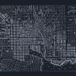 BLUEPRINT BALTIMORE MAP, Old Map of Baltimore, Blueprint Map, Office ...
