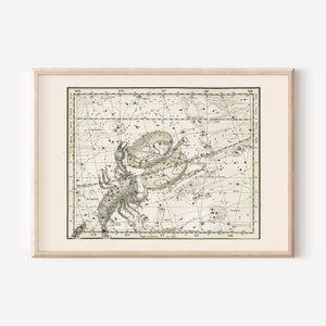 SCORPIO PRINT KARTE, Sternzeichen Druck, Sternzeichen Geschenk, Konstellation Wandkunst Zodiac Wandkunst Astrologie Karte Sternenkarte
