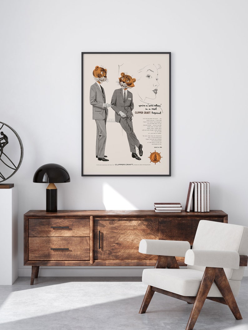 WEIRD TIGERS Vintage Advertisement Mad Men Poster 1950s Retro Print Mid-Century RIBBA Poster 画像 4