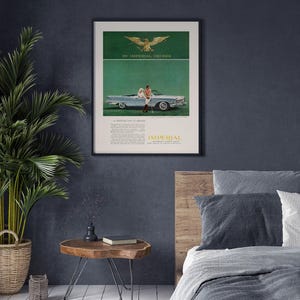POSH CAR AD, Retro Car Poster, Green Poster, Golf Poster, Classic car Ad, Old Car Wall Art, Man Cave Wall Art, Garage Wall Art image 4