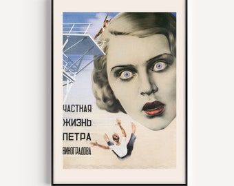 RUSSIAN AVANT GARDE,  film poster, The Private Life of Peter Vinograd, 1934