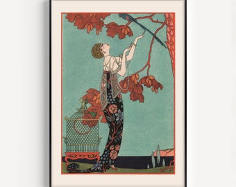 FRENCH FASHION POSTER, Art Deco Print, Antique Fashion, Fashion Print, Vintage Wall Art, Professional Reproduction, Feminine Decor
