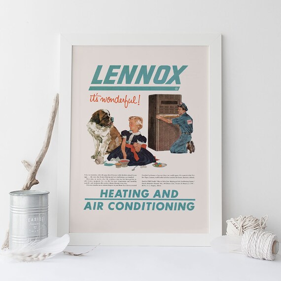 Nostalgic Poster 1950 S Air Conditioner Print Retro Etsy