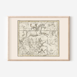 Carte des étoiles majeure et mineure CANIS, impression signe du zodiaque, cadeau signe du zodiaque, horoscope art mural astrologie carte, carte du zodiaque