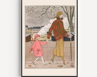 ART DECO FASHION Print, Vintage Fashion Poster, Mother's Day, 1920s Fashion Art, Frame-Ready, Vintage Fashion Wall Art, Feminine Decor