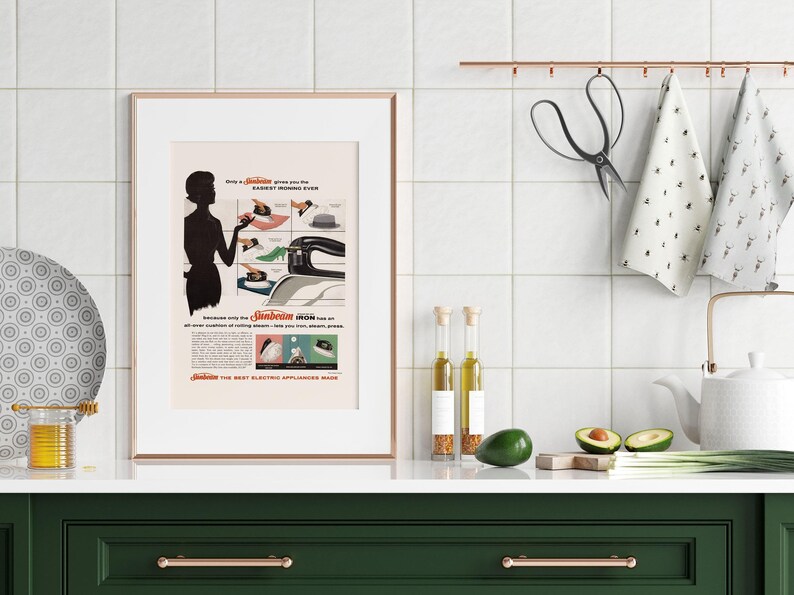 LAUNDRY ROOM POSTER, Retro Eisen Werbung, Hochwertige Reproduktion, Vintage Plakat Werbung, Vintage Wohndekor Druck, Altmodische Eisen Kunst Bild 4