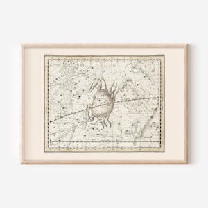 KREBSZEICHEN KARTE Druck, Sternzeichen Druck, Sternzeichen Geschenk, Konstellation Wandkunst Zodiac Wandkunst Astrologie Karte Sternkarte Okkult