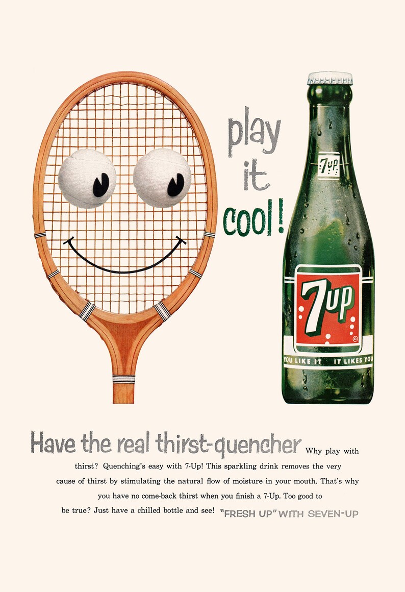 Retro Mid-Century Advertisement Classic Drink Ad FUNNY NOSTALGIC POSTER 1950/'s Soda Drink Print Soda Pop Poster
