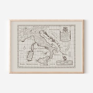ANTIQUE ITALY MAP, Map of Italy, Italian Map, Antique Home Decor, Antique Map Wall Art, 1900s