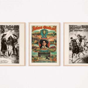 WESTERNCORE STYLE DECOR, Cowboycore Wall Art, Cowgirl Decor, Annie Oakley Prints, Wild Wild West Decor, Ranch Decor, Rustic Home Decor