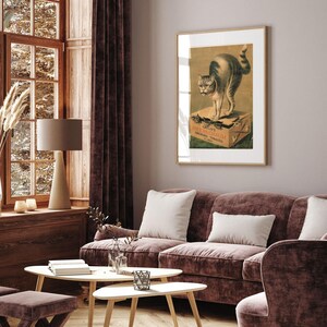 Antique TOBACCO PIPE ART, Meerschaum Pipe Sign, Antique Cat Poster, Man Cave Wall Art, Vintage Smoking Poster, Pipe Smoker Gift image 4