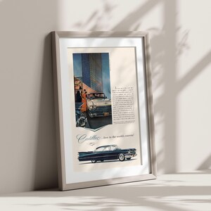 VINTAGE LUXURY VEHICLE Ad, Rockabilly Car Poster, Garage Wall Art, Retro Wall Art, Retro Car Ad, Classic Car Ad, Vintage Car Collector image 3