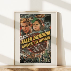 VINTAGE FLASH GORDON Movie Poster B-movie Poster Retro Cult - Etsy