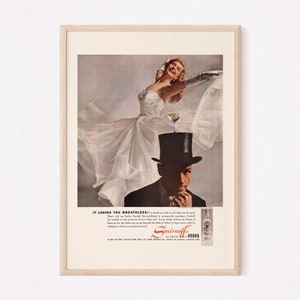 CLASSIC VODKA AD, Retro Bar Poster, Vintage Advertising, Vintage Man Cave Poster, Vodka Ad, Ad, Mid Century