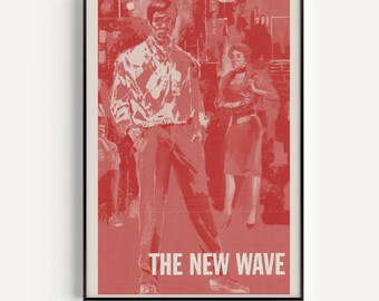 VINTAGE MOVIE POSTER, French New Wave Movie Poster, French Art Film Poster, Classic Movie, Home Decor Wall Art