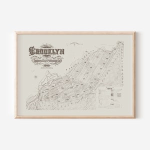 GREENPOINT BROOKLYN MAP, Williamsburg Map, Vintage Map of Brooklyn New York