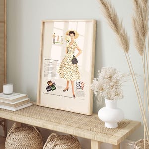 RETRO FASHION AD, Retro Mid-Century Tampon Ad, Vintage Womens Fashion Poster 1950s Retro Ad Kitsch Poster Retro Home Decor image 2