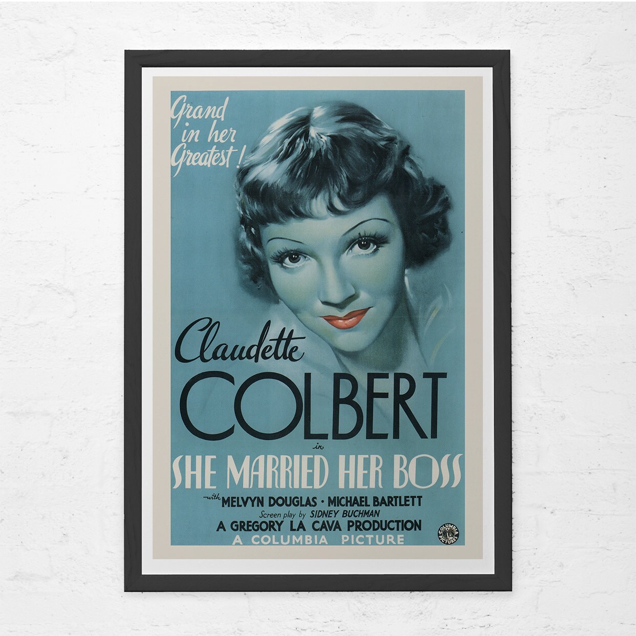 CLASSIC MOVIE POSTER Claudette Colbert Film Poster Powder Etsy
