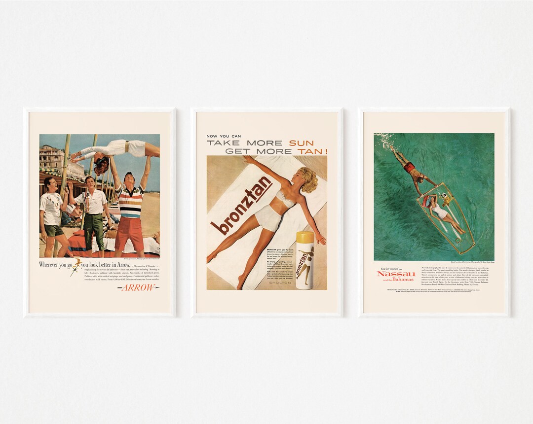 RETRO SUMMERTIME DECOR, Mid Century Beach Decor, Fun in the Sun Poster