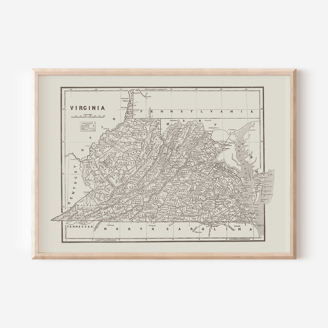 MAP of VIRGINIA, Virginia State Map, Map of Virginia, Virginia USA Map