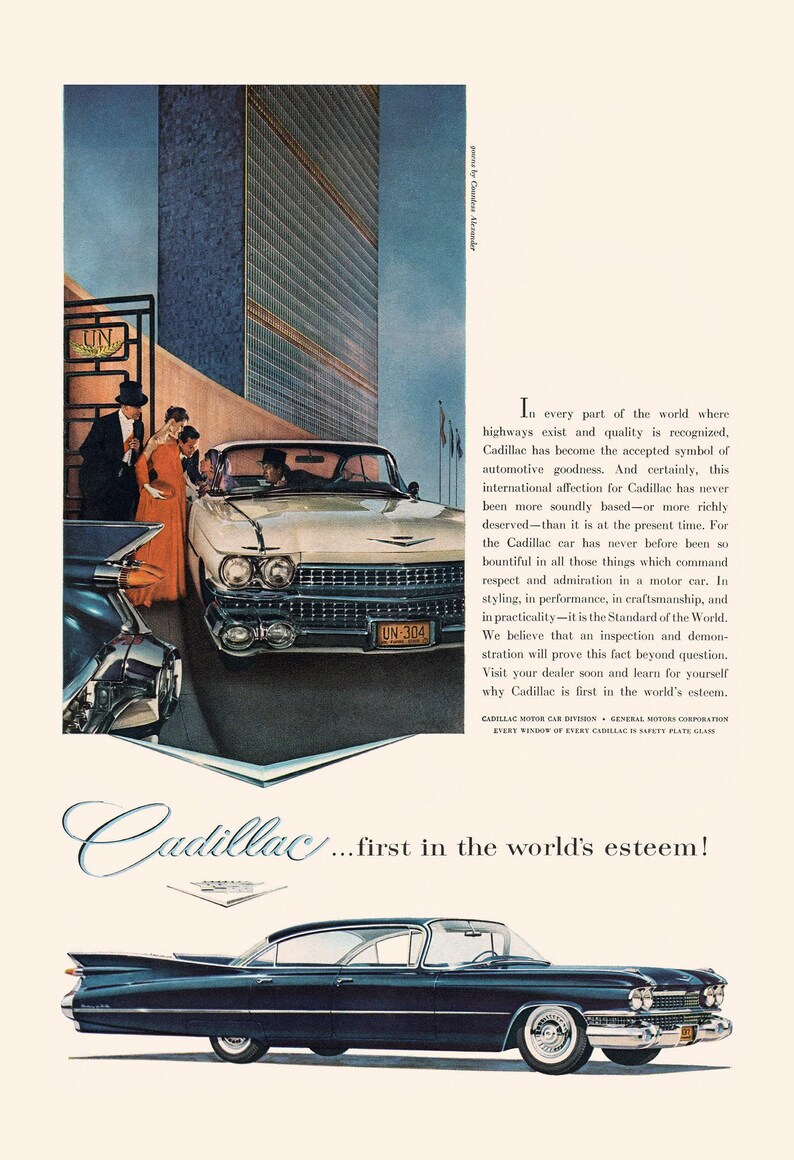VINTAGE LUXURY VEHICLE Ad, Rockabilly Car Poster, Garage Wall Art, Retro Wall Art, Retro Car Ad, Classic Car Ad, Vintage Car Collector image 7
