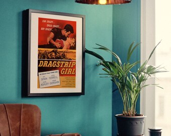 DRAGSTRIP GIRL POSTER, Retro Movie Poster, High Quality