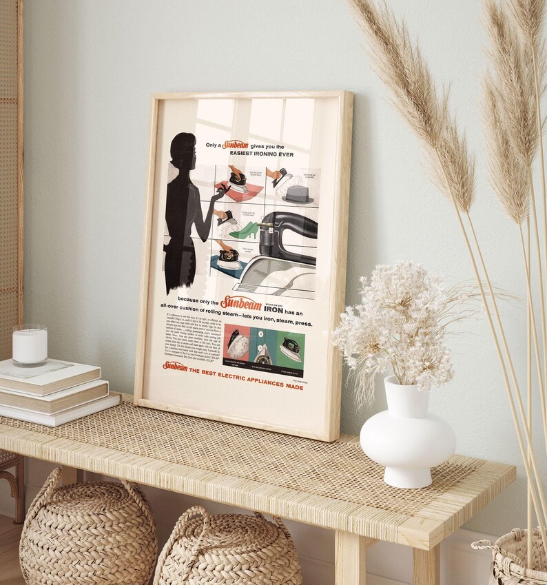 LAUNDRY ROOM POSTER, Retro Eisen Werbung, Hochwertige Reproduktion, Vintage Plakat Werbung, Vintage Wohndekor Druck, Altmodische Eisen Kunst Bild 2
