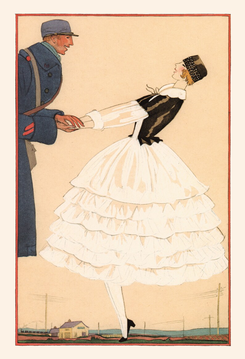 COQUETTE ROOM DECOR, Vintage Romantic Poster, Art Deco Poster, Wedding Gift, Bridal Shower, Feminine Decor, Professional Reproduction image 7