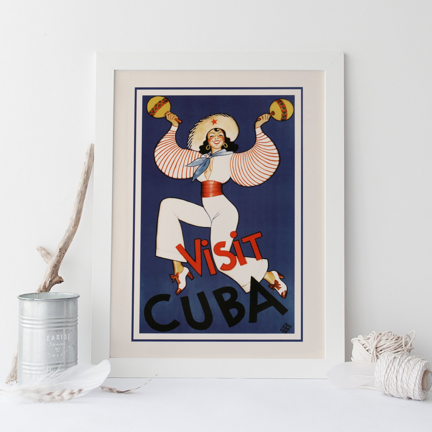 CUBA TRAVEL POSTER Art Deco Travel Poster Retro Travel Etsy