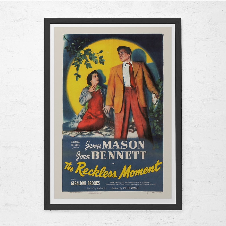 The reckless moment James Mason movie poster print