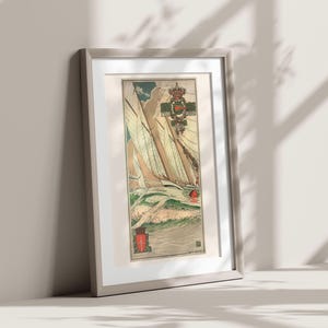 ITALY TRAVEL POSTER, Nautical Wall Art, Yacht Club Adriaco Trieste, 1923, Antique Italian Decor, Ship Poster, Boat Print, Exploration Art image 3