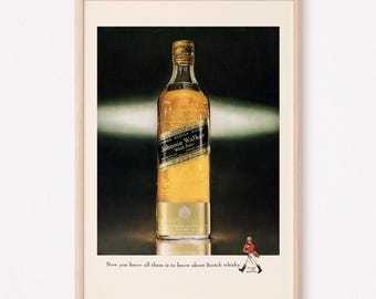 CLASSIC WHISKEY AD, Retro Whiskey Ad, Vintage Bar Decor, Retro Ad, Vintage Whiskey Ad, Retro Wall Art Art