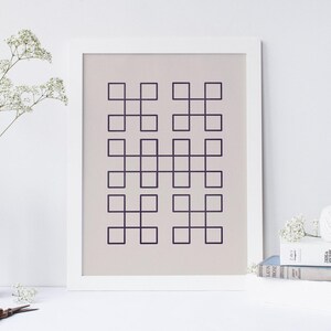 Geometric Print, Abstract Print, Geometric Wall Art, Modern Geometric Poster, Bedroom Wall Art, Nordic Design, Mid Century Poster Print,