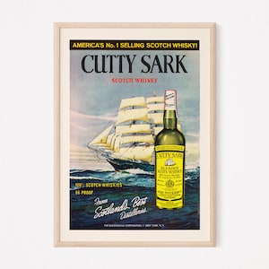 SCOTTISH WHISKEY AD, Vintage Whiskey Ad, Retro Mid-Century Ad, 1950s Retro Ad Retro Bar Poster Home Decor Ad