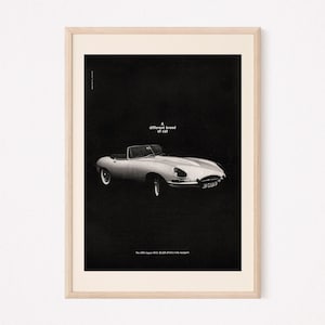 VINTAGE SPORTS CAR Ad, Retro Car Ad, Vintage Car Poster, 1964 Sports Car, Hot Wheels, Mid Century Ad, Mid Century Wall Art, Ribba