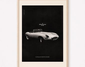 Publicité pour voiture de sport vintage, publicité pour voiture rétro, affiche de voiture vintage, voiture de sport de 1964, Hot Wheels, publicité du milieu du siècle, art mural milieu du siècle, Ribba